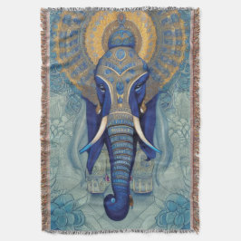 Manta Blancanato de elefante azul