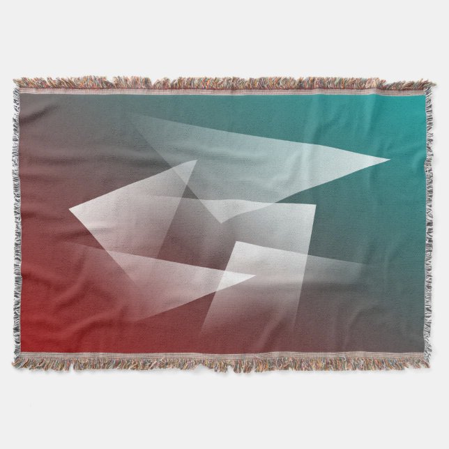 Manta blanco burdeos verde azulado (Anverso)