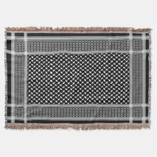 Manta Blanco del patrón palestino de Keffiyeh