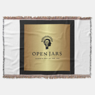 Manta Blanco, negro y oro