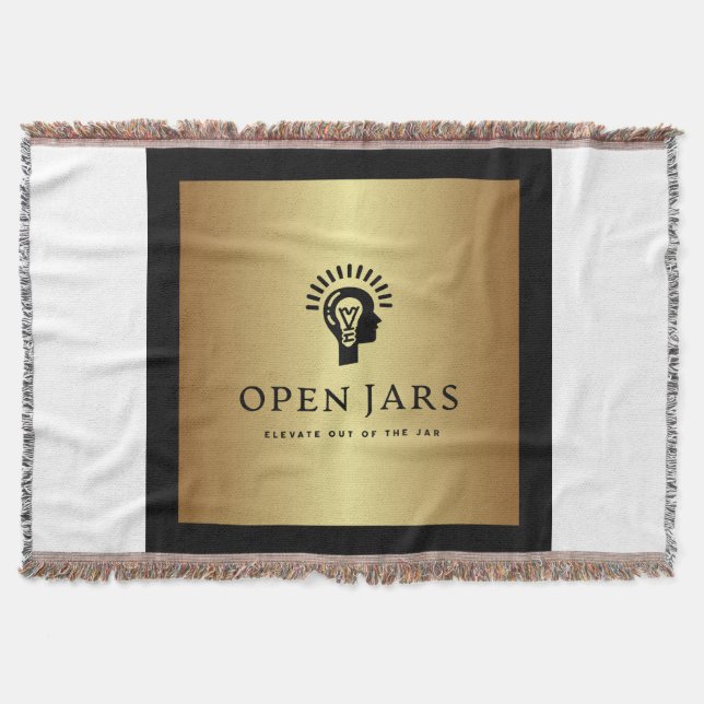 Manta Blanco, negro y oro (Anverso)