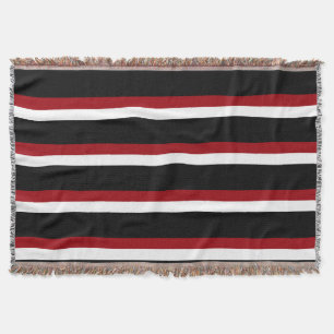 Manta Blanco Rojo Negro Tirado Masa