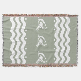 Manta BLANCO tiburón personaliza / .elija color de fondo