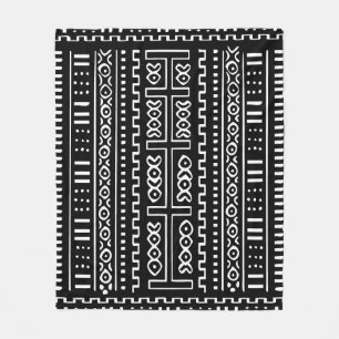 Manta blanco y negro del paño grueso y suave de