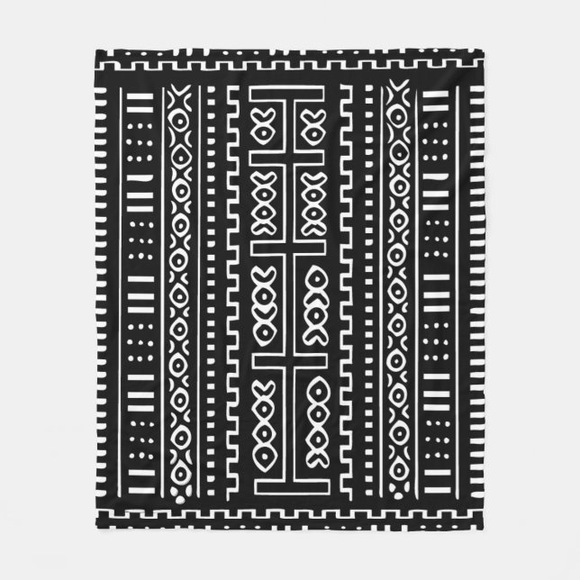 Manta blanco y negro del paño grueso y suave de (Anverso)