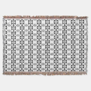 Manta Blanco y negro geométrico tribal