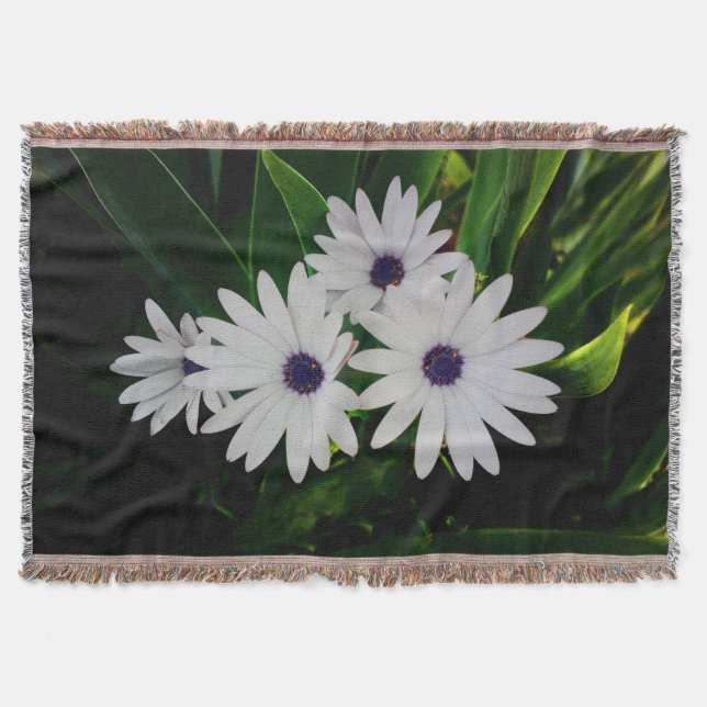 Manta Blanda de empuje de flor blanca (Anverso)