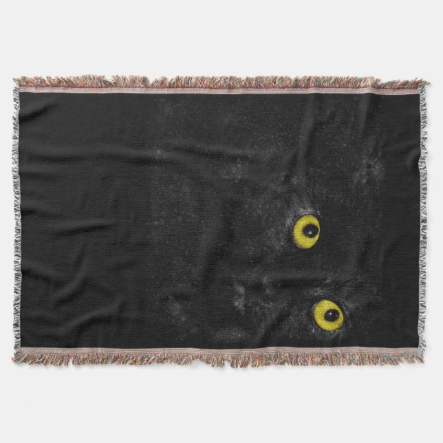 Manta Blanda de lanzamiento de gato negro (Anverso)