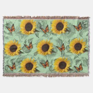 Manta Blanda de mariposa de girasol