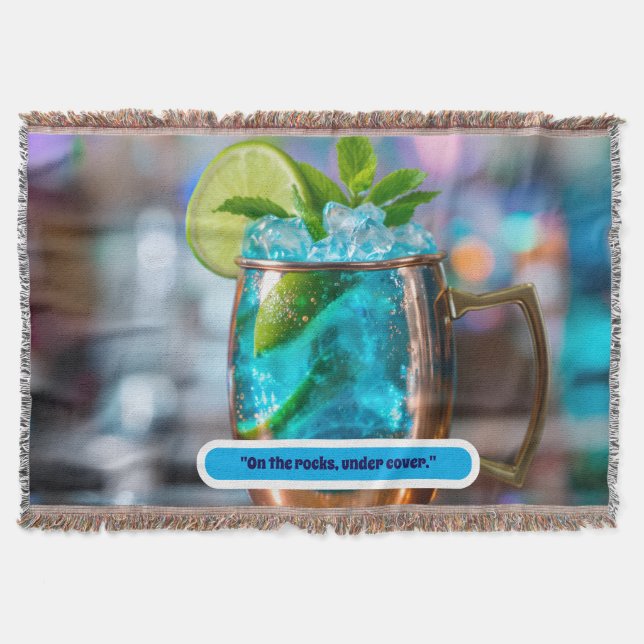 Manta Blanket throw with cocktail  (Anverso)