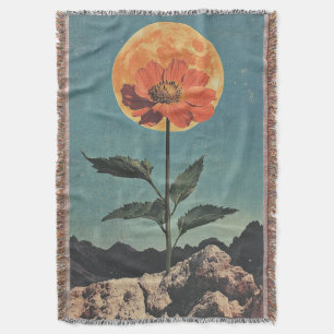 Manta Bloom Naranja iluminado por luna - Encanto Boho vi