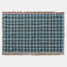 Blue, Black and White Clark Clan Escocia Plaid