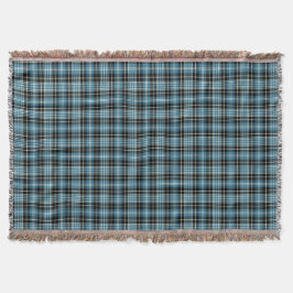 Manta Blue, Black and White Clark Clan Escocia Plaid