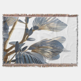 Manta Blue Floral Design Plant