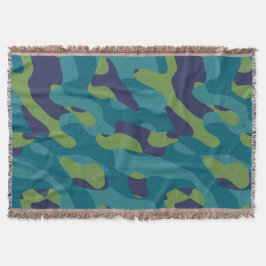 Manta Blue Green and Teal Camo Abstract