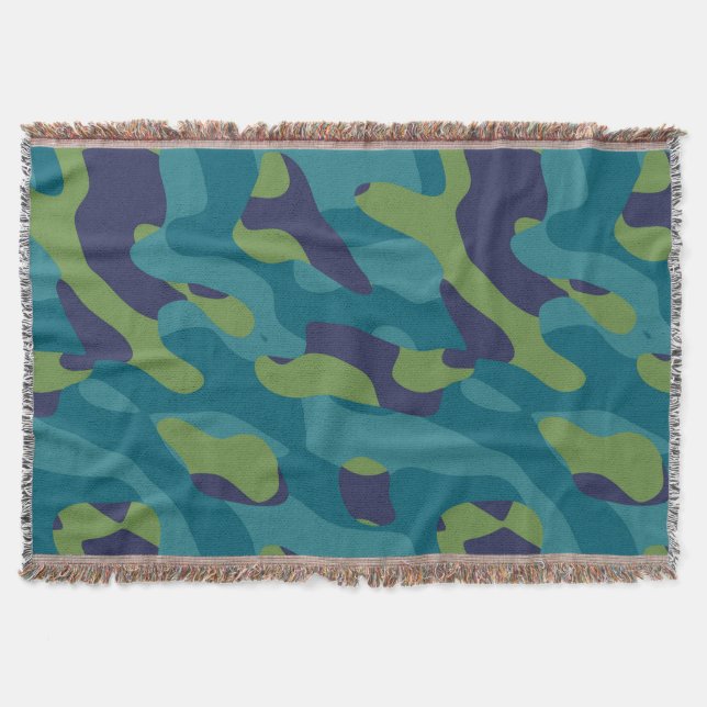 Manta Blue Green and Teal Camo Abstract (Anverso)