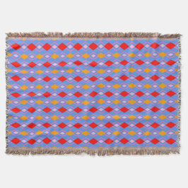 Manta Blue Harlequin Knot Throw Blanket