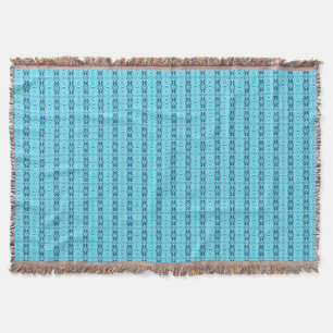Manta Blue on Blue Boho Pattern Thleket Blanket