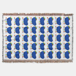 Manta Blue Ram Año Chino Zodiac Throw Blanket