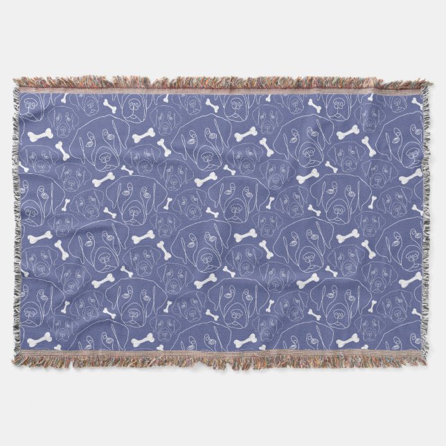Manta Blue Throw Blanket para los amantes de los perros (Anverso)