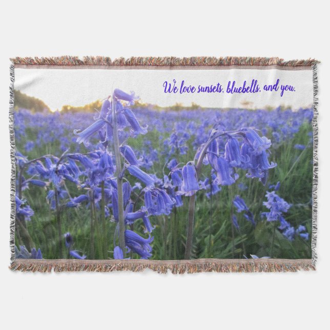 Manta Bluebells de la Hora de Oro - Día personalizado de (Anverso)