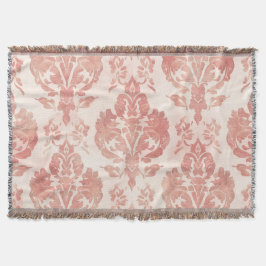 Manta Blush Damask Watercolor Floral Vintage Pattern