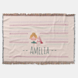 Manta Blush Pink Ballerina "A" Monogram Name