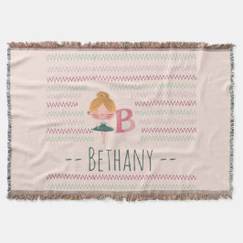 Manta Blush Pink Ballerina Monogram B – Personalized Art