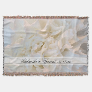 Manta Boda Floral de la Carnación Blanca Keepsake