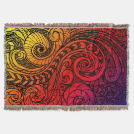 Manta Bohemia de Torbellino de Puesta de Sol