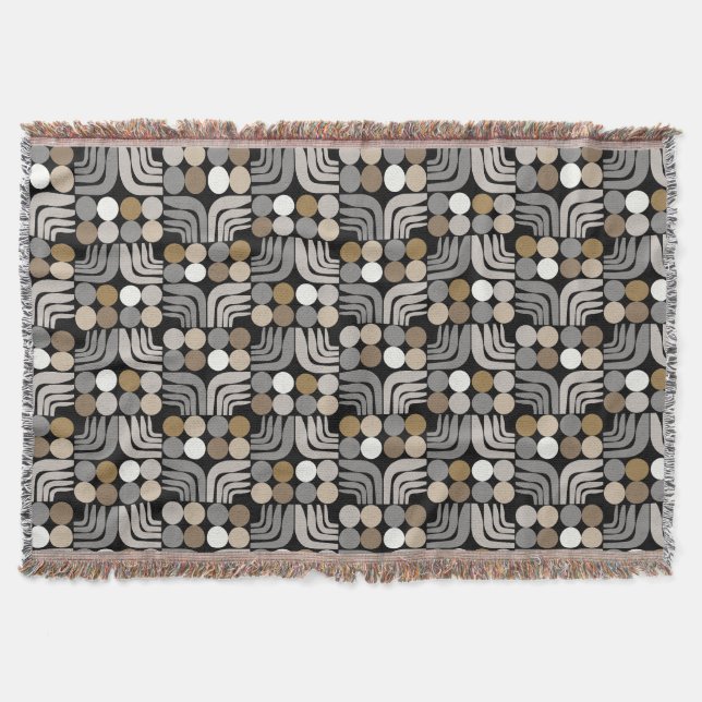 Manta Bohemian Negro Gris (Anverso)