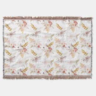 Manta Boho Beige, Pampas Grass Terracotta Aquarela Nosot