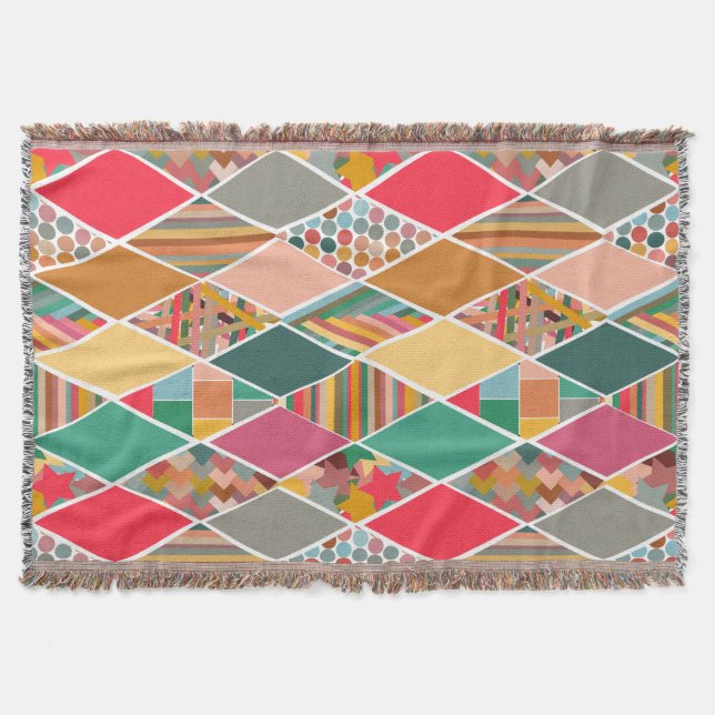 Manta Boho Crazy Quilt (Anverso)