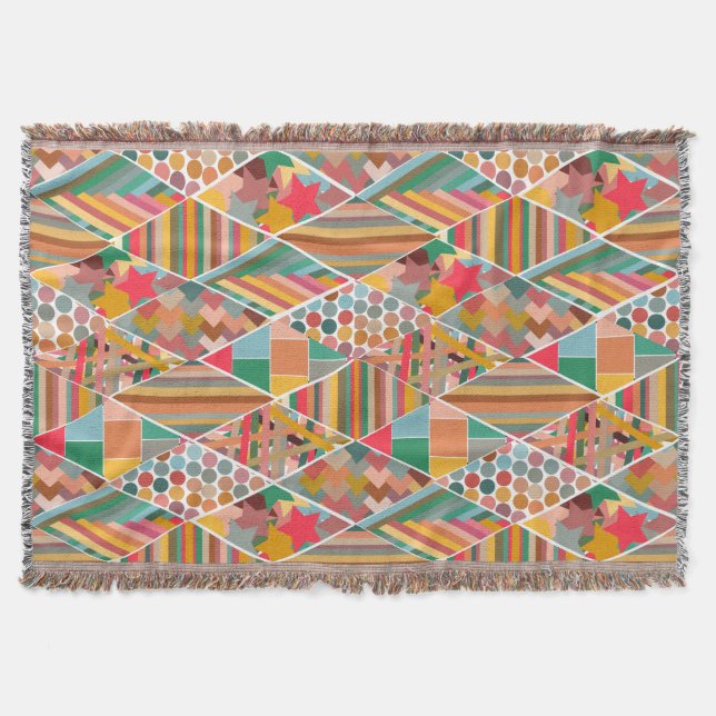 Manta Boho Crazy Quilt (Anverso)