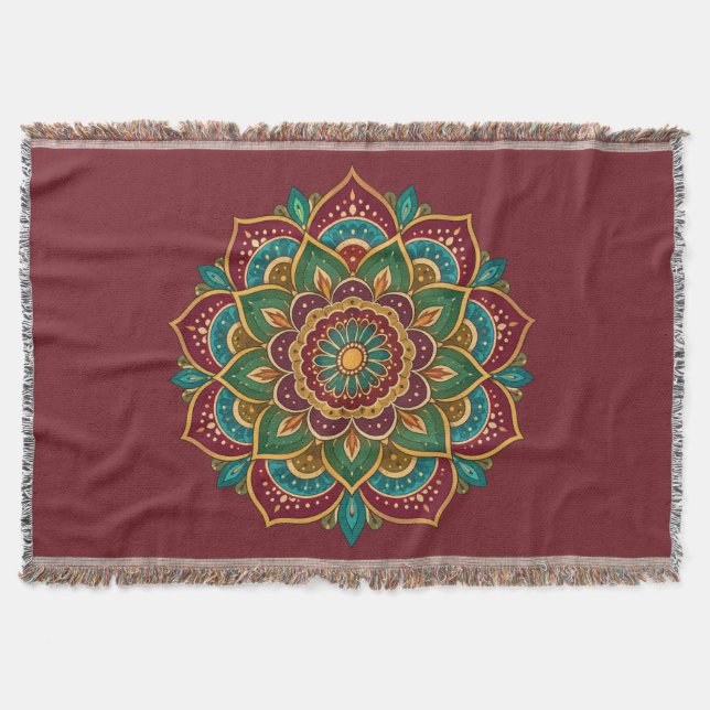 Manta Boho Mandala Hippie Boho (Anverso)