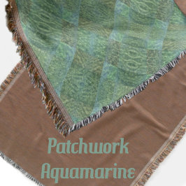 Manta Boho Moda Patchwork Aquamarine