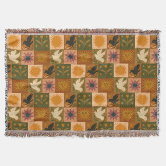 Manta Boho Retro Celestial Sun Moon