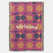 Boho Sun Moon Stars Pink Blue Yellow Personalizado