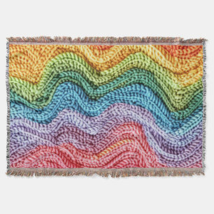 Manta Boho Tejido a Rayas Coloridas, Ambiente Acogedor y