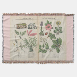 Manta Bonito Vintage Botánico Throw Blanket