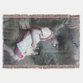 Manta Bonne Année Vintage Chica con muñeca