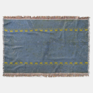 Manta Borde de la Corona Dorada + tu texto y fondo