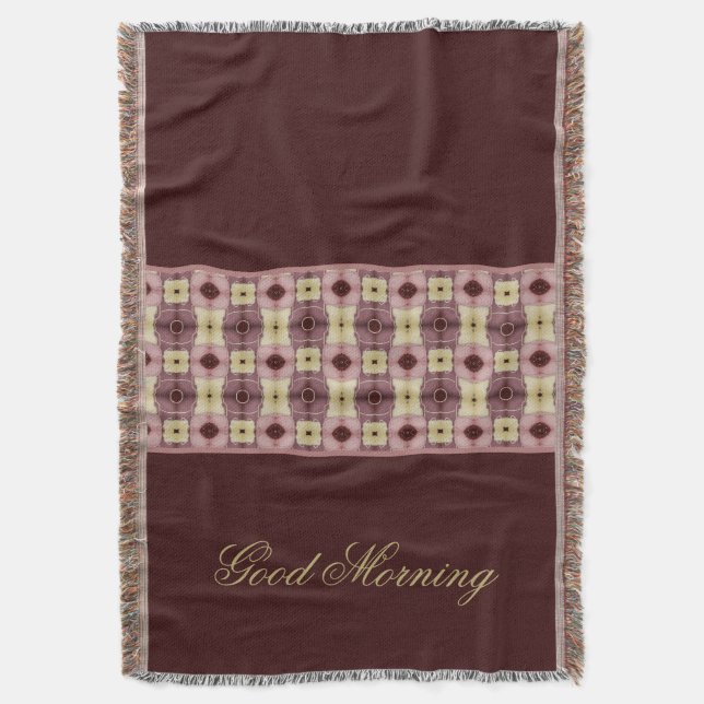 Manta Borgoña Y Rosa (Frente vertical)