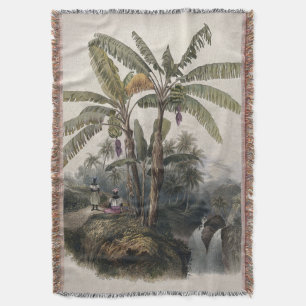 Manta Bosque Antiguo de Árboles de Plátano Tropical Bo