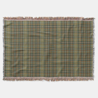 Manta Bosque Antiguo Plaid de Tartán Verde Naranja Oxida