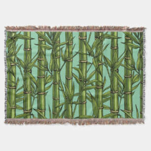 Manta Bosque de bambú en azul claro