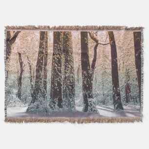 MANTA  BOSQUE DE NIEVE NATURALEZA