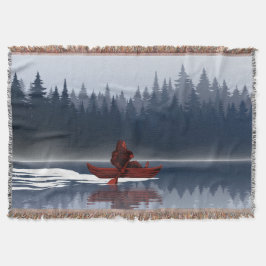 Manta Bosque de pinos del desierto de Bigfoot Lake Canoe