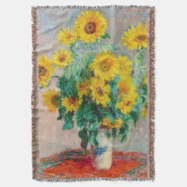 Manta Bouquet de los girasoles Claude Monet