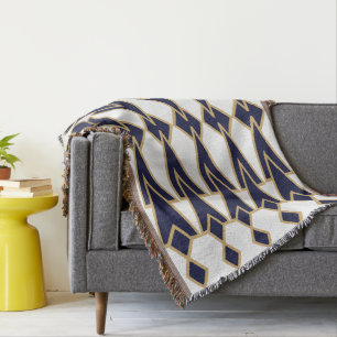 Manta Bowties azules y dorados